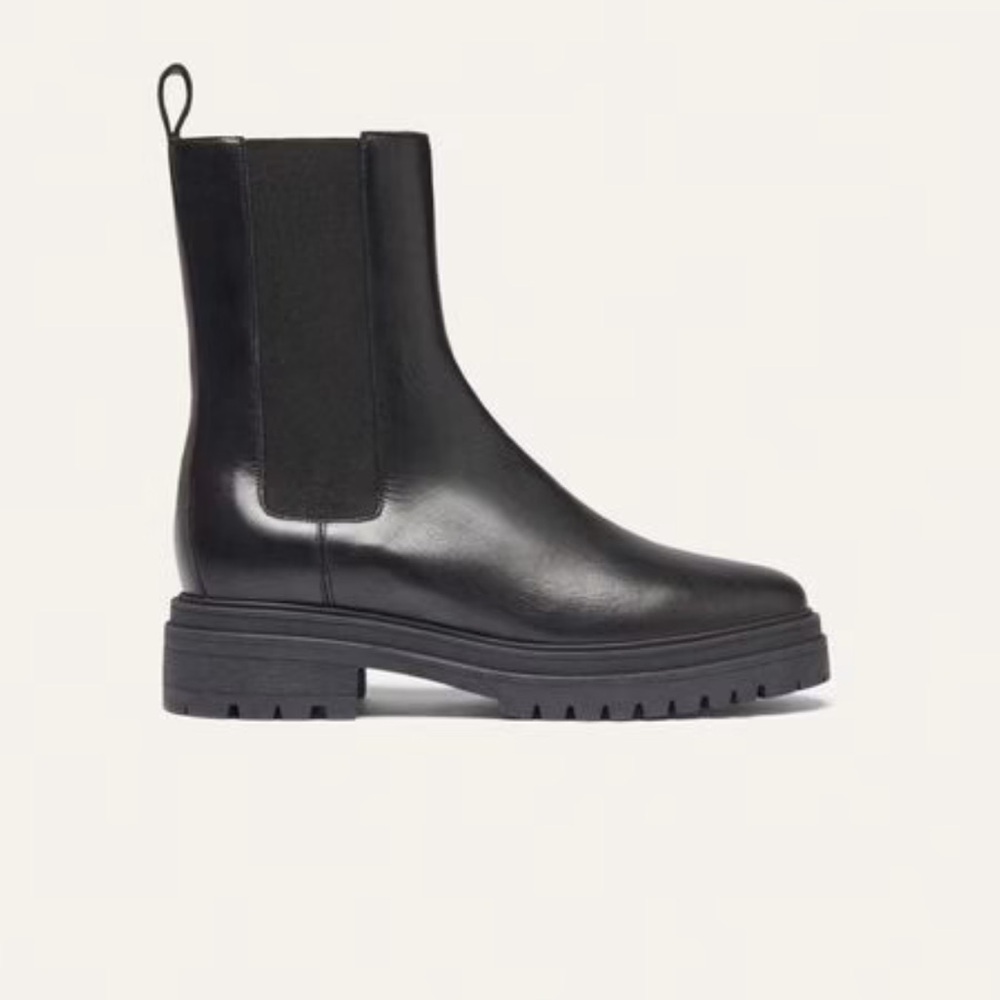 ba&sh CODA Leather Chelsea Boots in Black